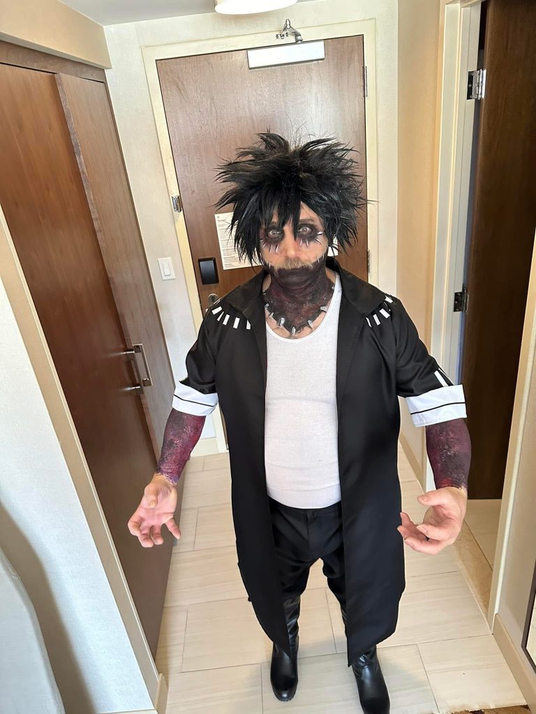 Dabi cosplay makeup created by Seattle makeup artist Isaac Meyers at Emerald City Comic Con.